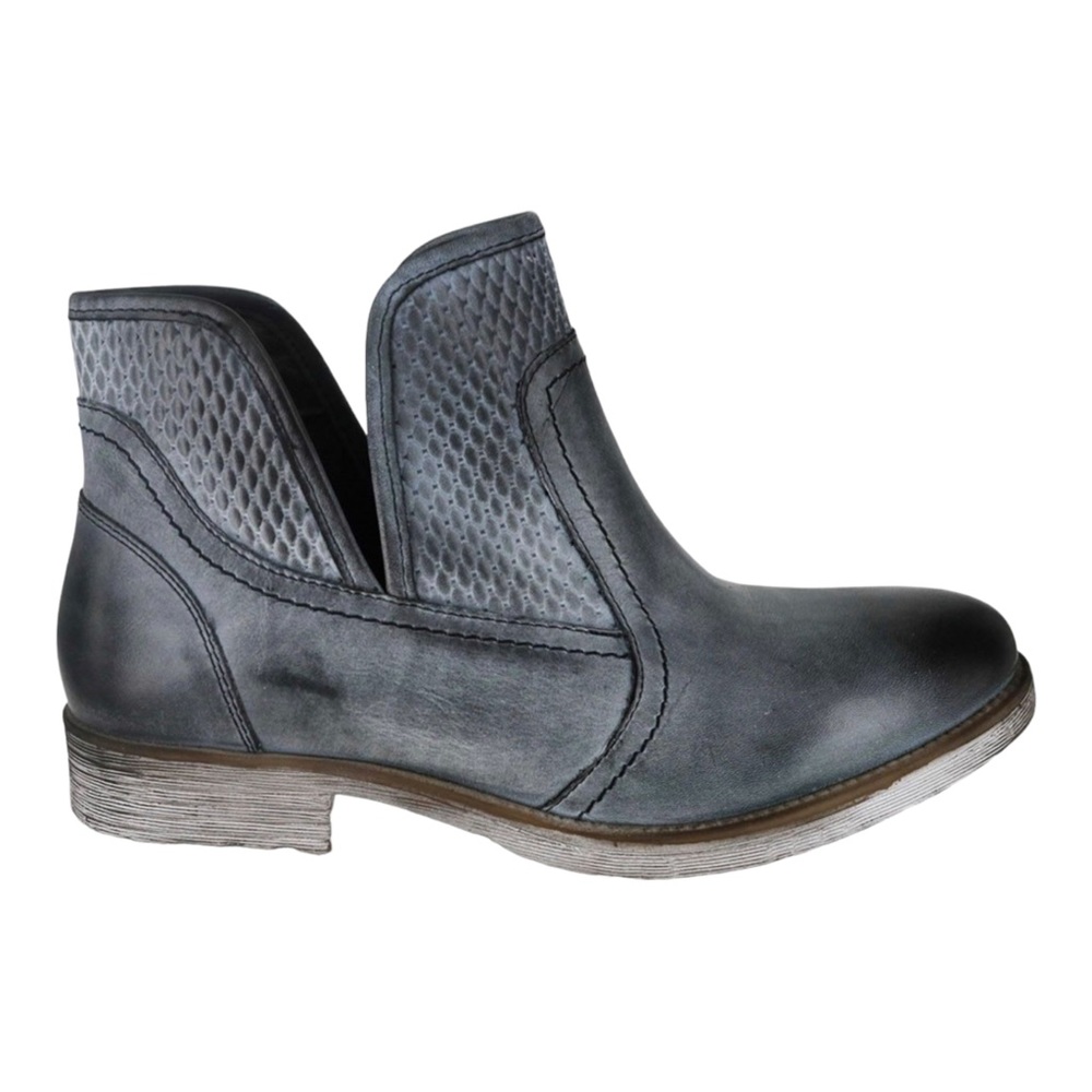 ROAN  By Bed Stu - Gossip - Distressed Leather Booties Grey Size 6